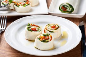 Rotolo di mozzarella farcito