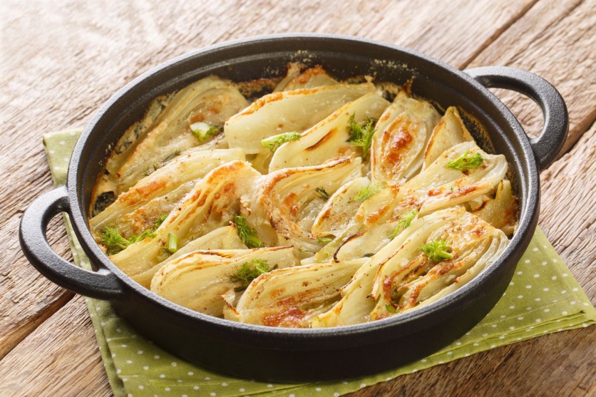 Finocchi gratinati in padella