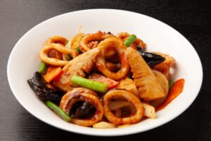 Anelli di calamari e patate