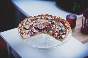 Crostata fredda di fichi con crema di lime