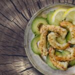 Gamberi in salsa di avocado e lime