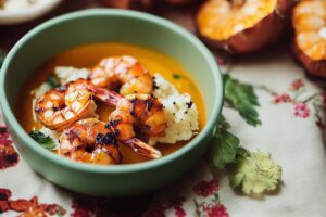 grilled shrimp, cauliflower, rose sauce, to have lunch, lunch, food, shrimp, snack, broth, digital art, shrimp, shrimp, shrimp, shrimp, shrimp