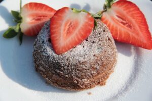 Tortino gluten free al cioccolato con cuore fondente (tipo lava cake)