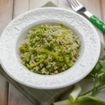 Riso Selvaggio con crema di porri, gorgonzola e nocciole